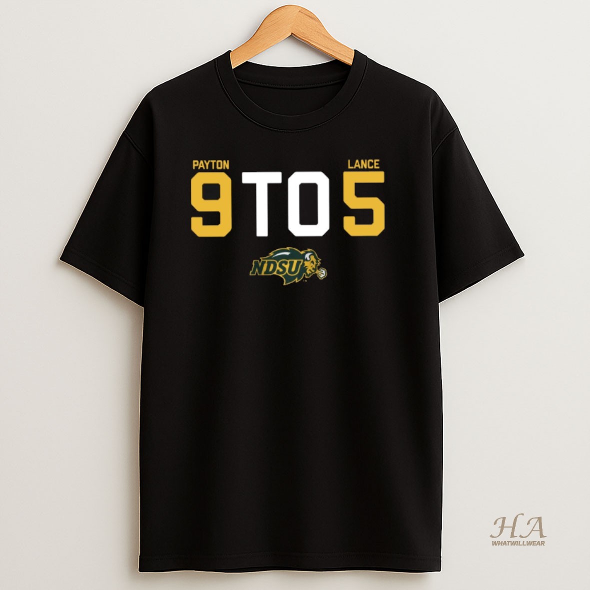 Official Payton 9 To Lance 5 North Dakota State Ndsu T Shirt