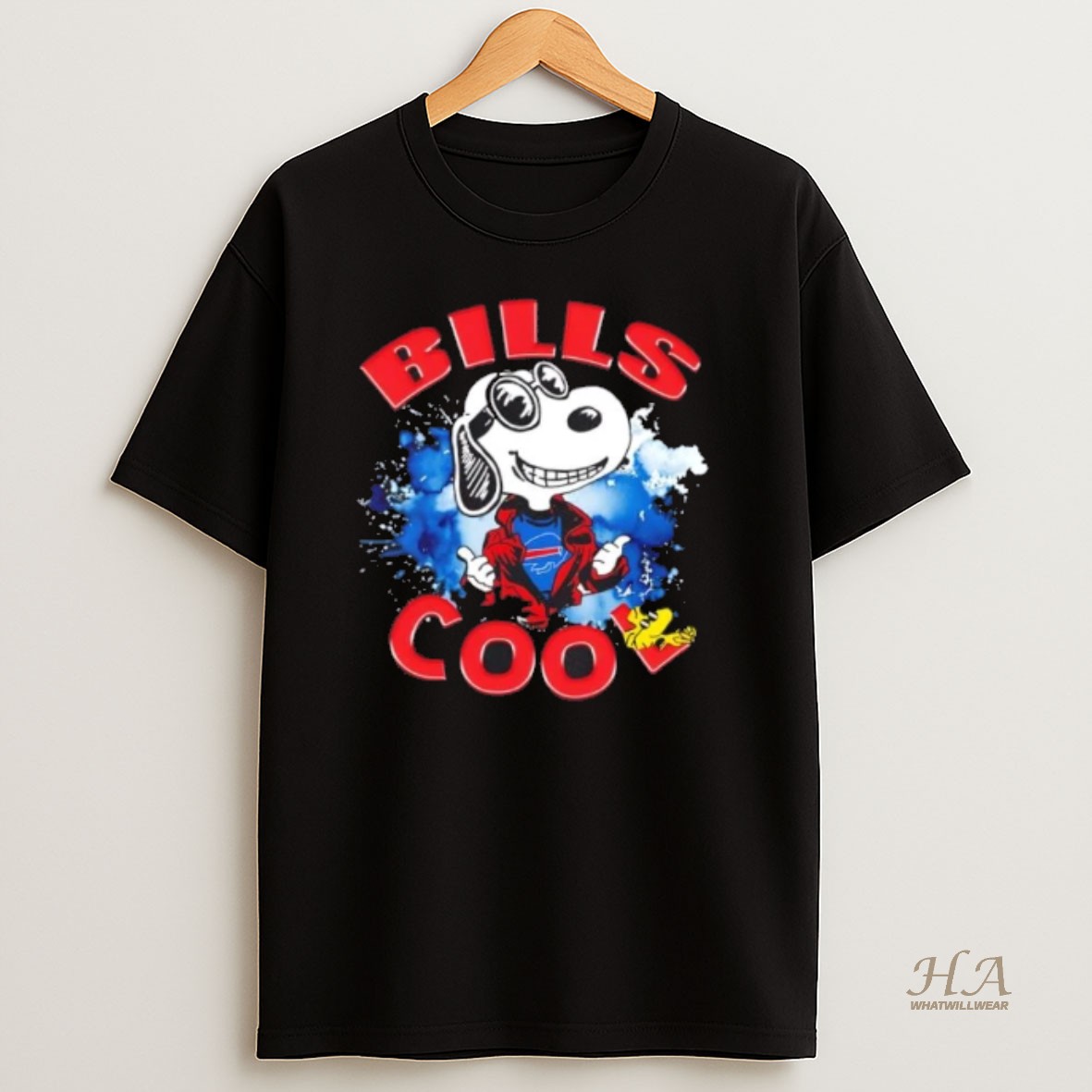Official Peanuts Snoopy And Woodstock Buffalo Bills Cool T Shirt