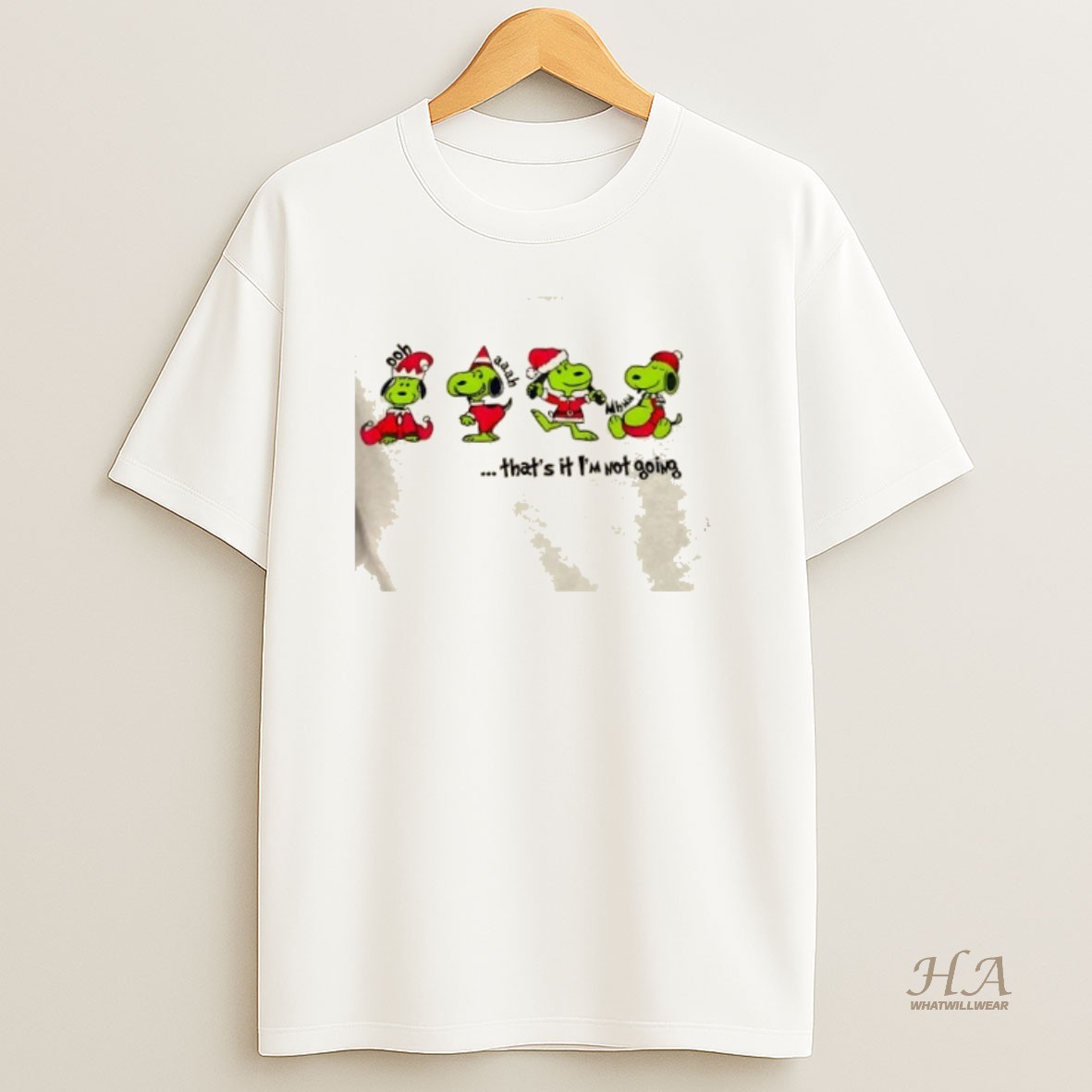 Official Peanuts Snoopy Thats It Im Not Going Christmas T Shirt