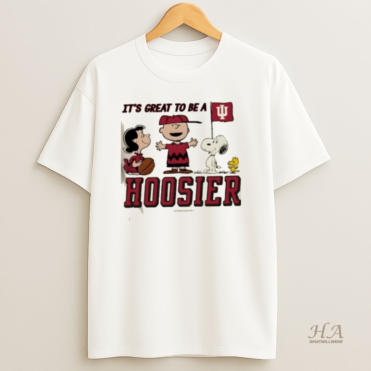 Official Peanuts X Indiana Its Great To Be A Hoosier T Shirt