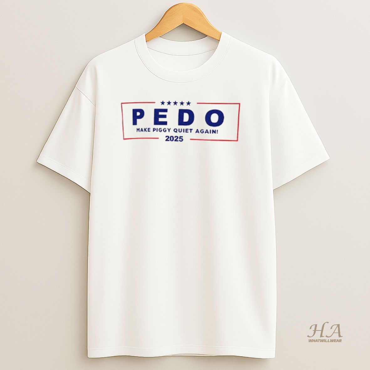 Official Pedo Make Piggy Quiet Again 2025 American T Shirt