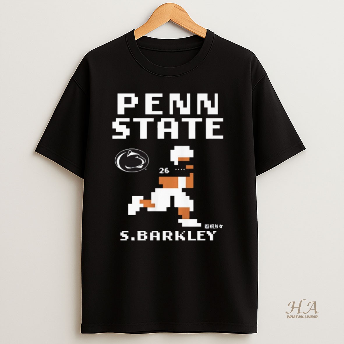 Official Penn State Nittany Lions Football Ncaa Saquon Barkley Retro Baller T Shirt