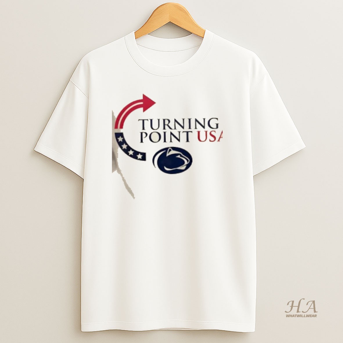 Official Penn State Nittany Lions X Freedom Turning Point Usa Charlie Kirk 2 Sided T Shirt
