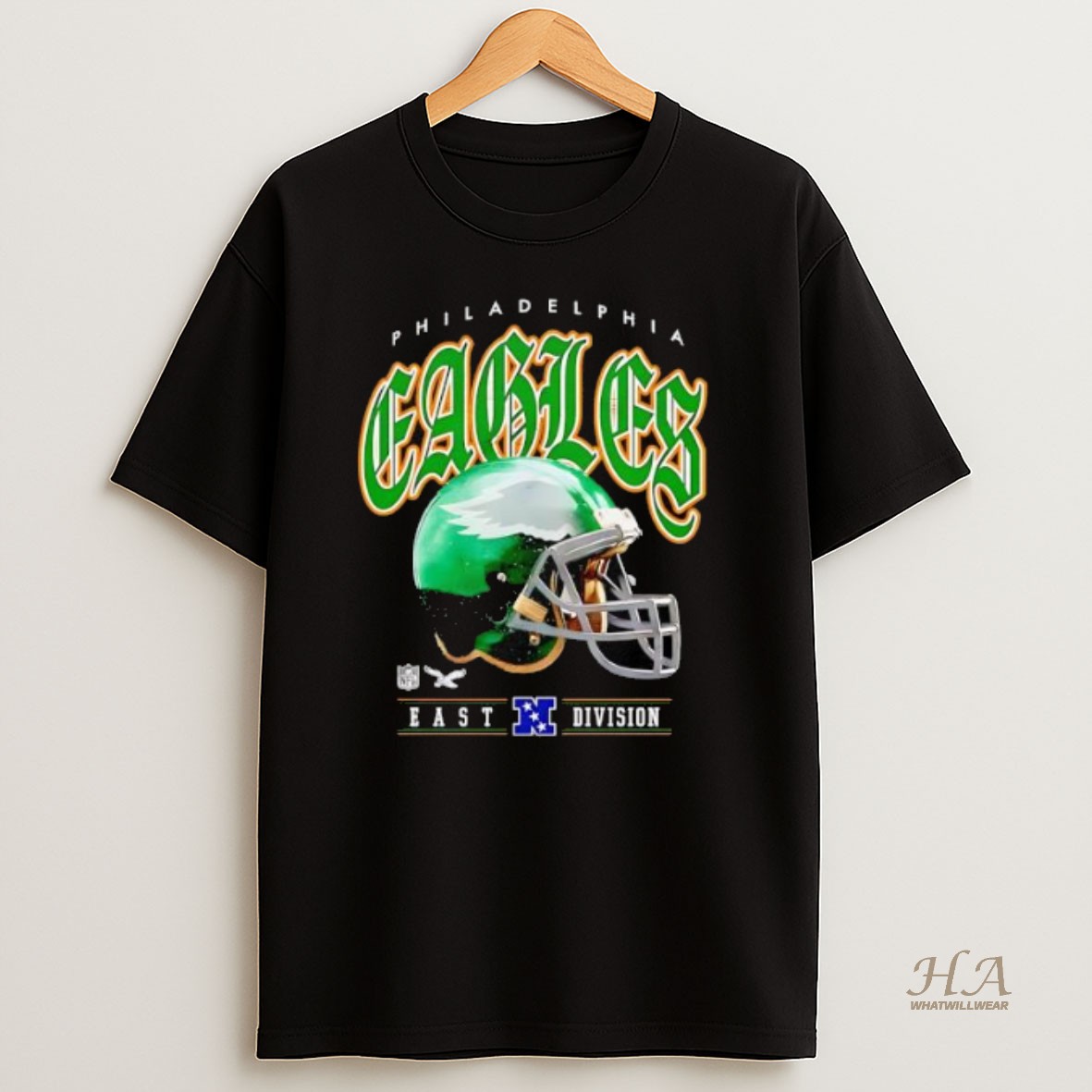 Official Philadelphia Eagles Classic Helmet East Division T Shirt