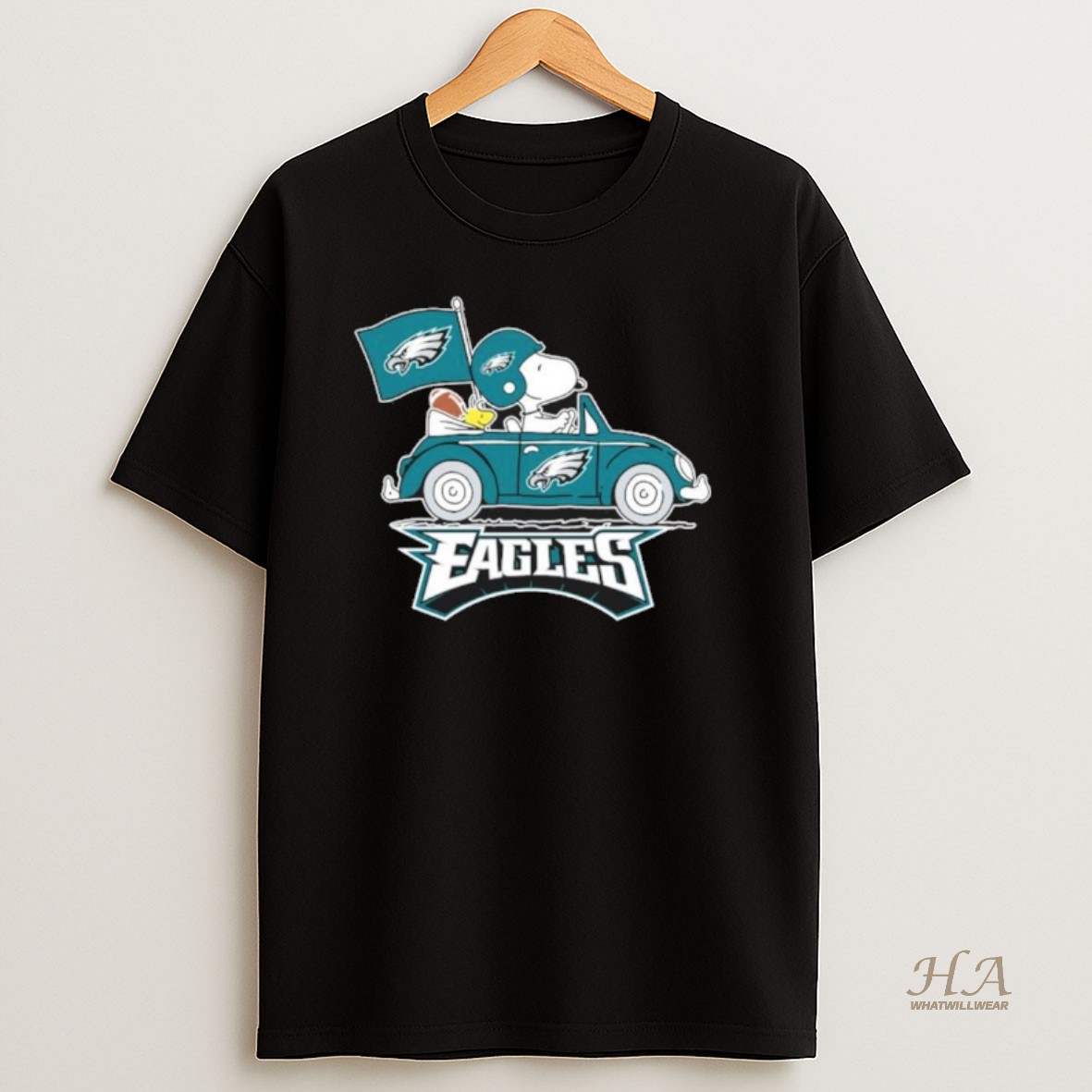 Official Philadelphia Eagles Football X Snoopy Drive Car T Shirt