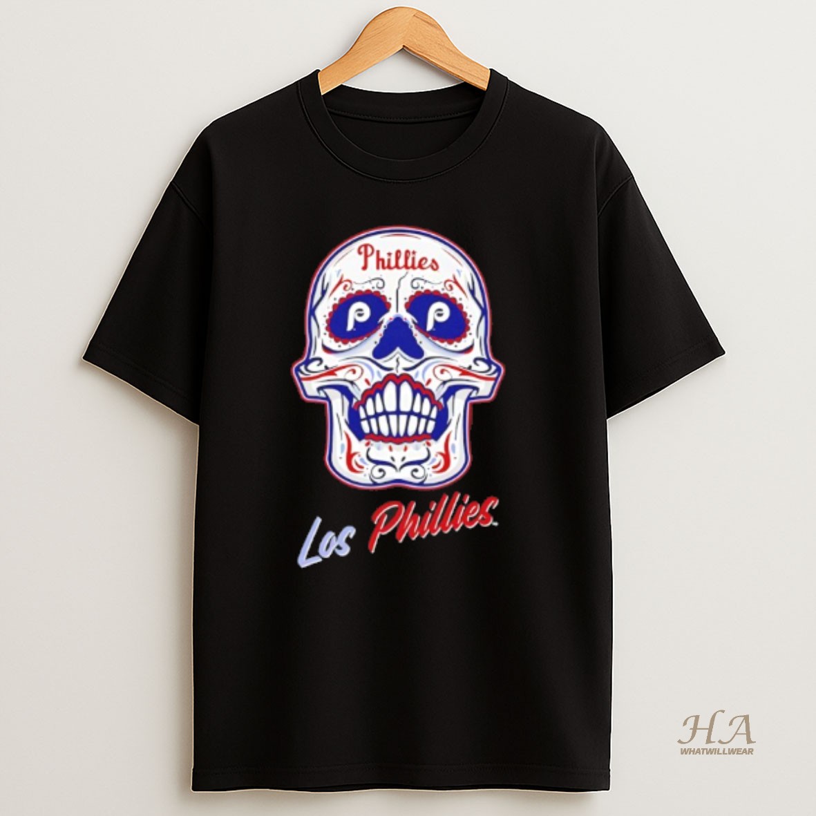 Official Philadelphia Phillies Sugar Skull Boxy T Shirt