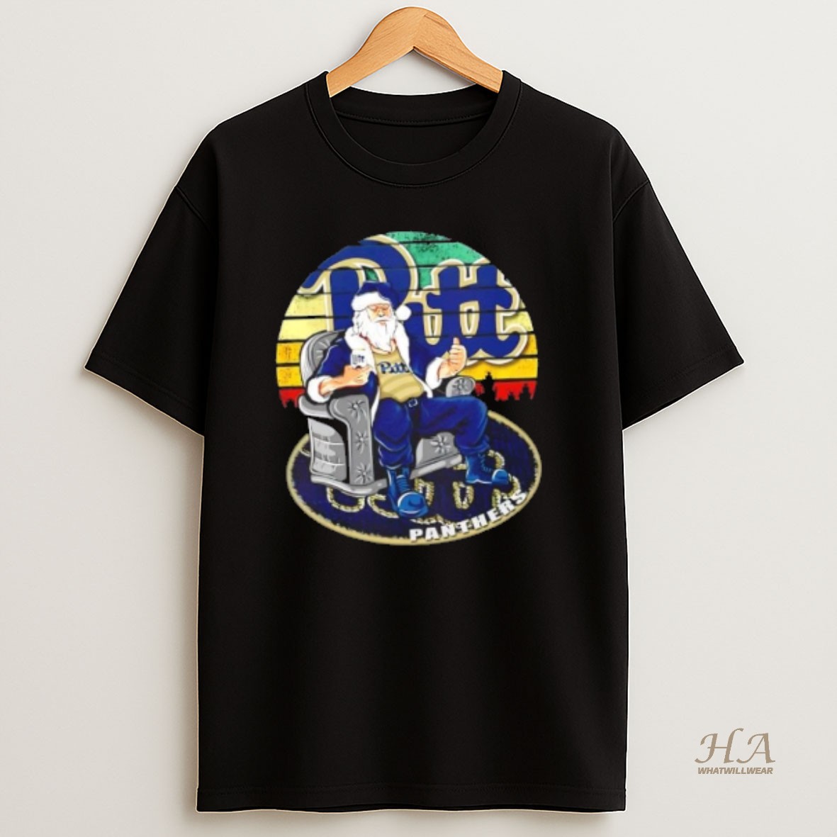 Official Pittsburgh Panthers X Santa Claus Christmas Vintage Shirt