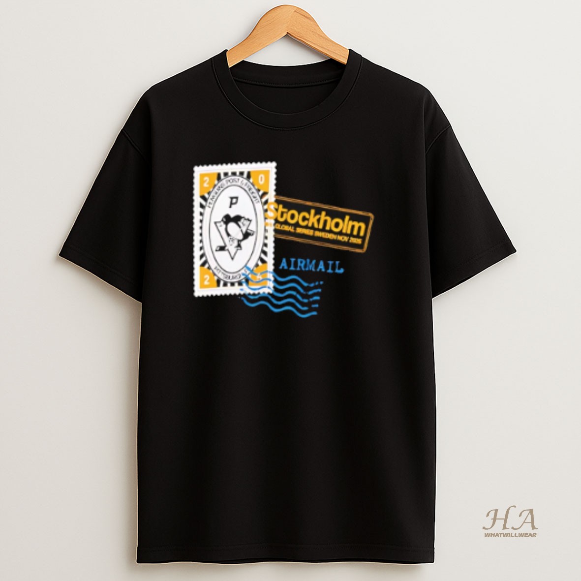 Official Pittsburgh Penguins 2025 Nhl Global Series Hometown To Stockholm Legacy T Shirt