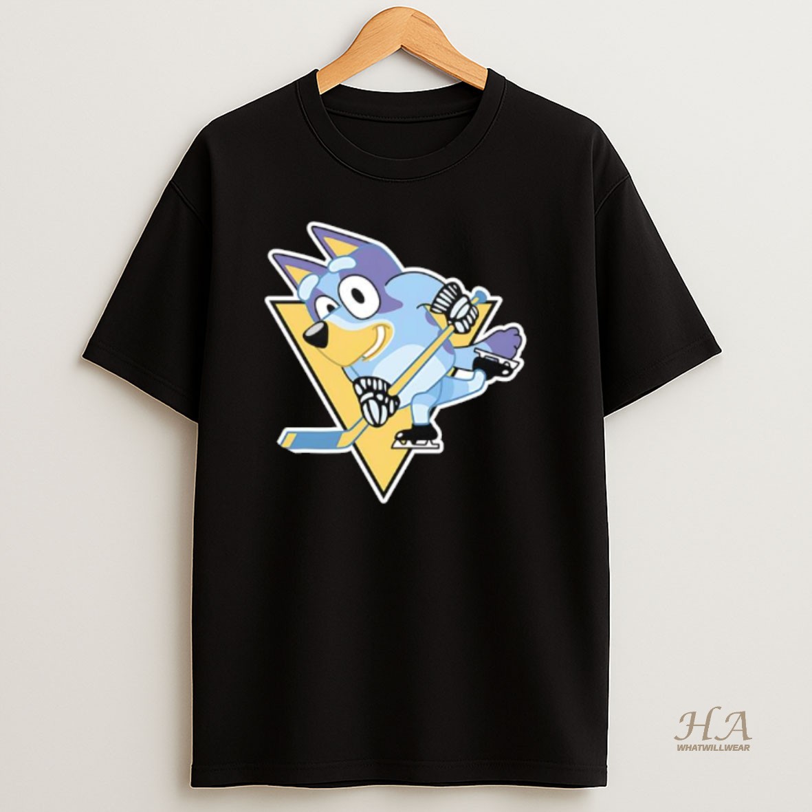 Official Pittsburgh Steelers With Bluey Night T Shirt