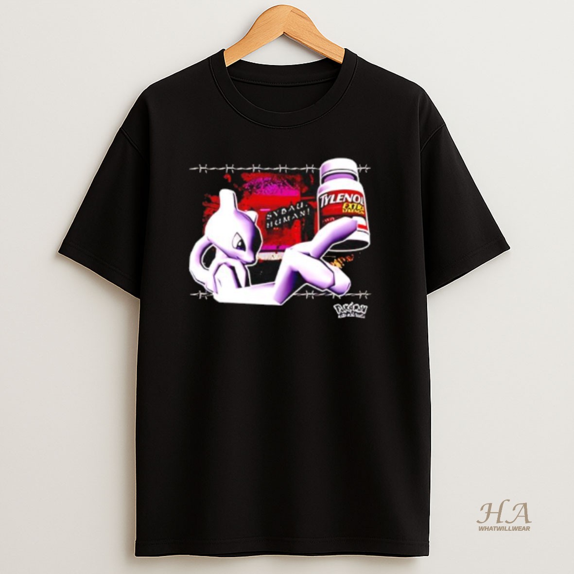Official Pokemon Mewtwo And Tylenol T Shirt