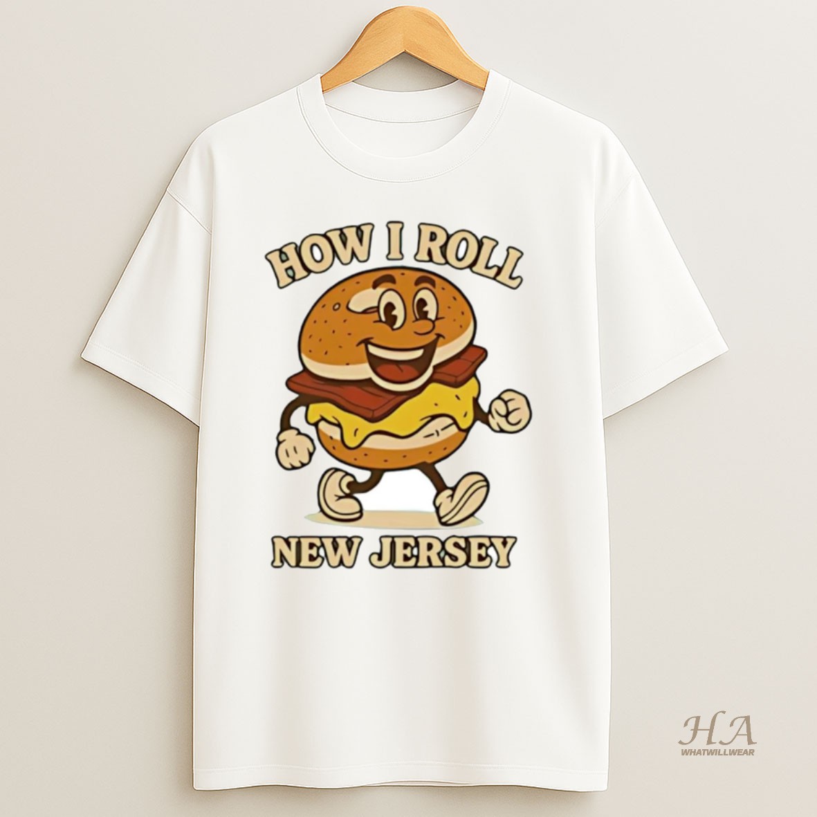 Official Pork Roll How I Roll New Jersey T Shirt