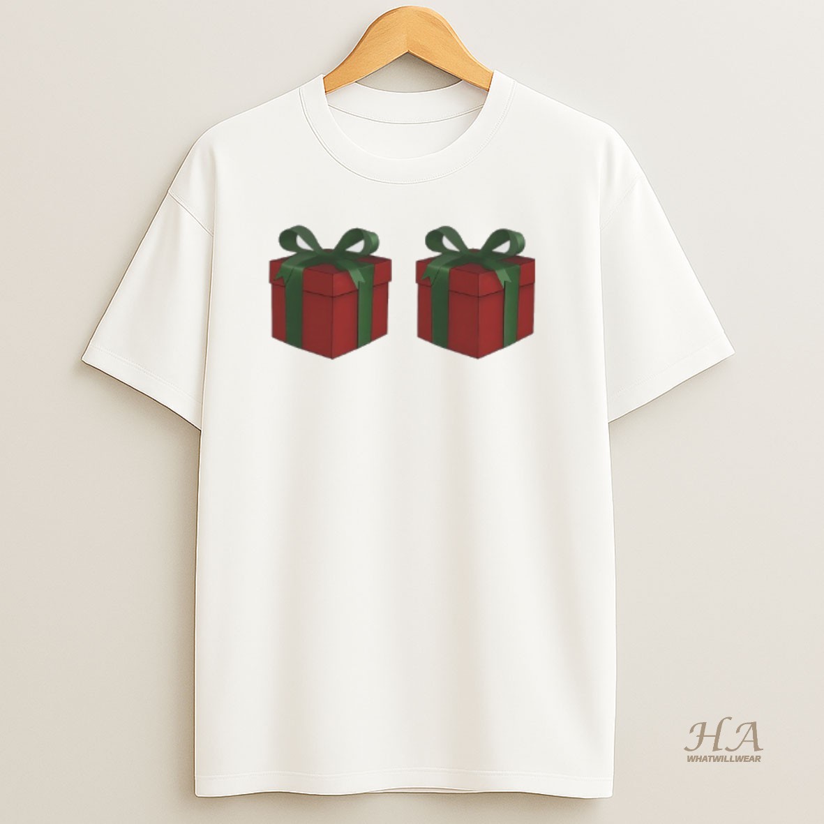 Official Presents Over Boobs Christmas 2025 T Shirt
