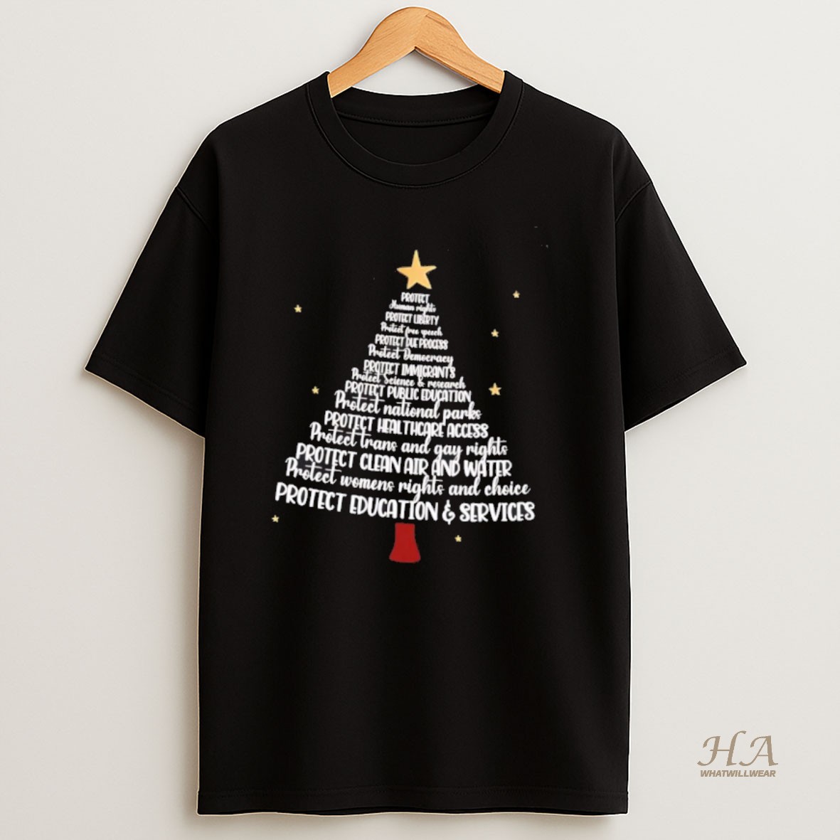 Official Protect Democracy Christmas Tree T Shirt