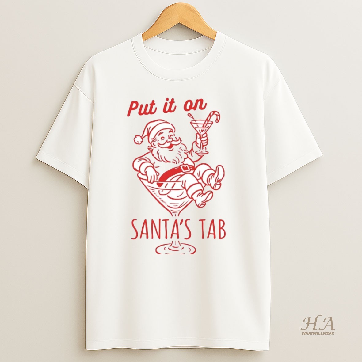 Official Put It On Santas Tab Christmas T Shirt