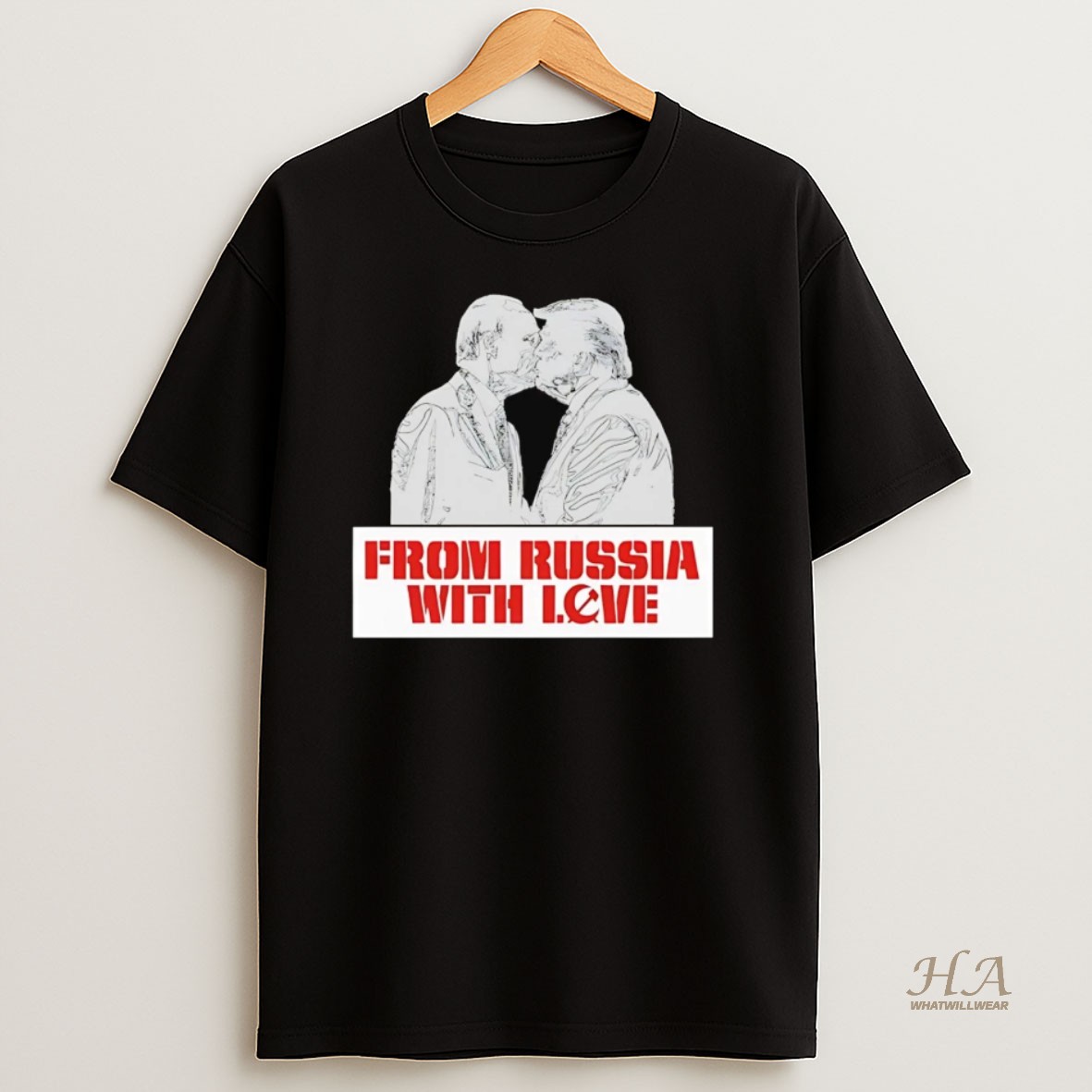 Official Putin Kissing Trump From Russia With Love T Shirt