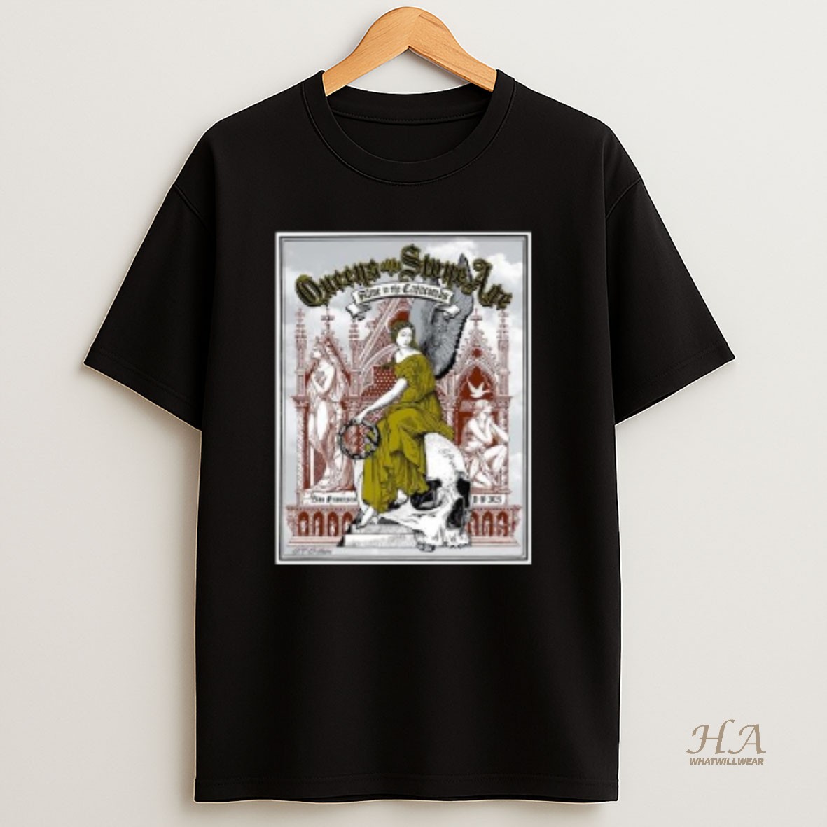 Official Queens Of The Stone Age Alive In The Catacombs San Francisco California 2025 Event At Sf Symphony On November 10 2025 Circle Black T Shirt