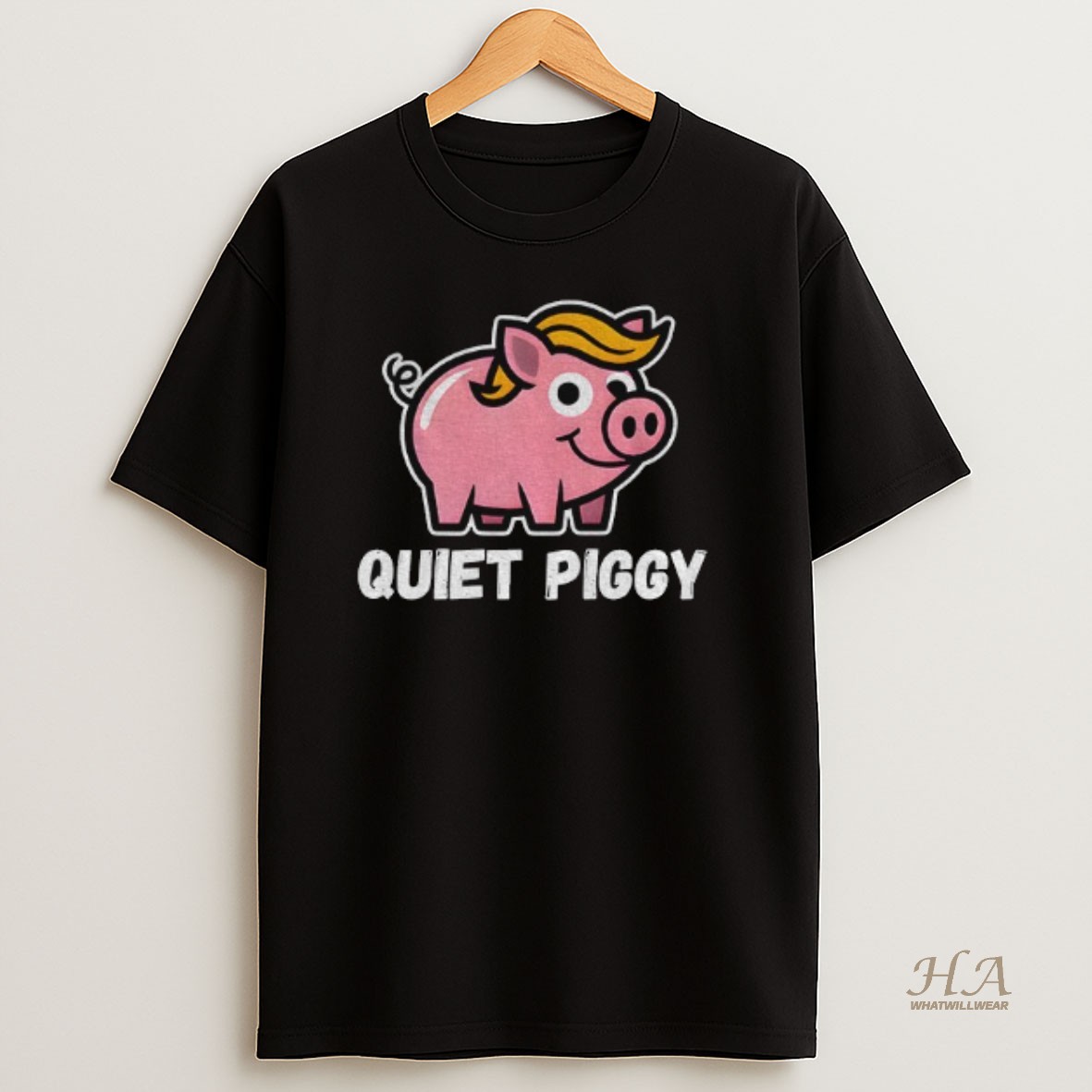 Official Quiet Piggy Funny Trump Political T Shirt
