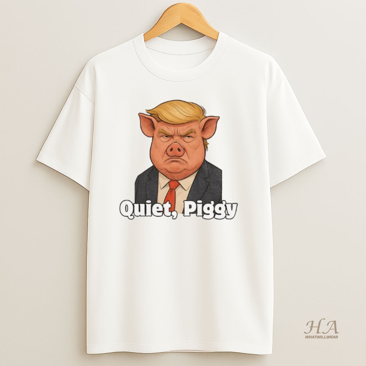 Official Quiet Piggy No Kings Protest Anti Trump Political T Shirt