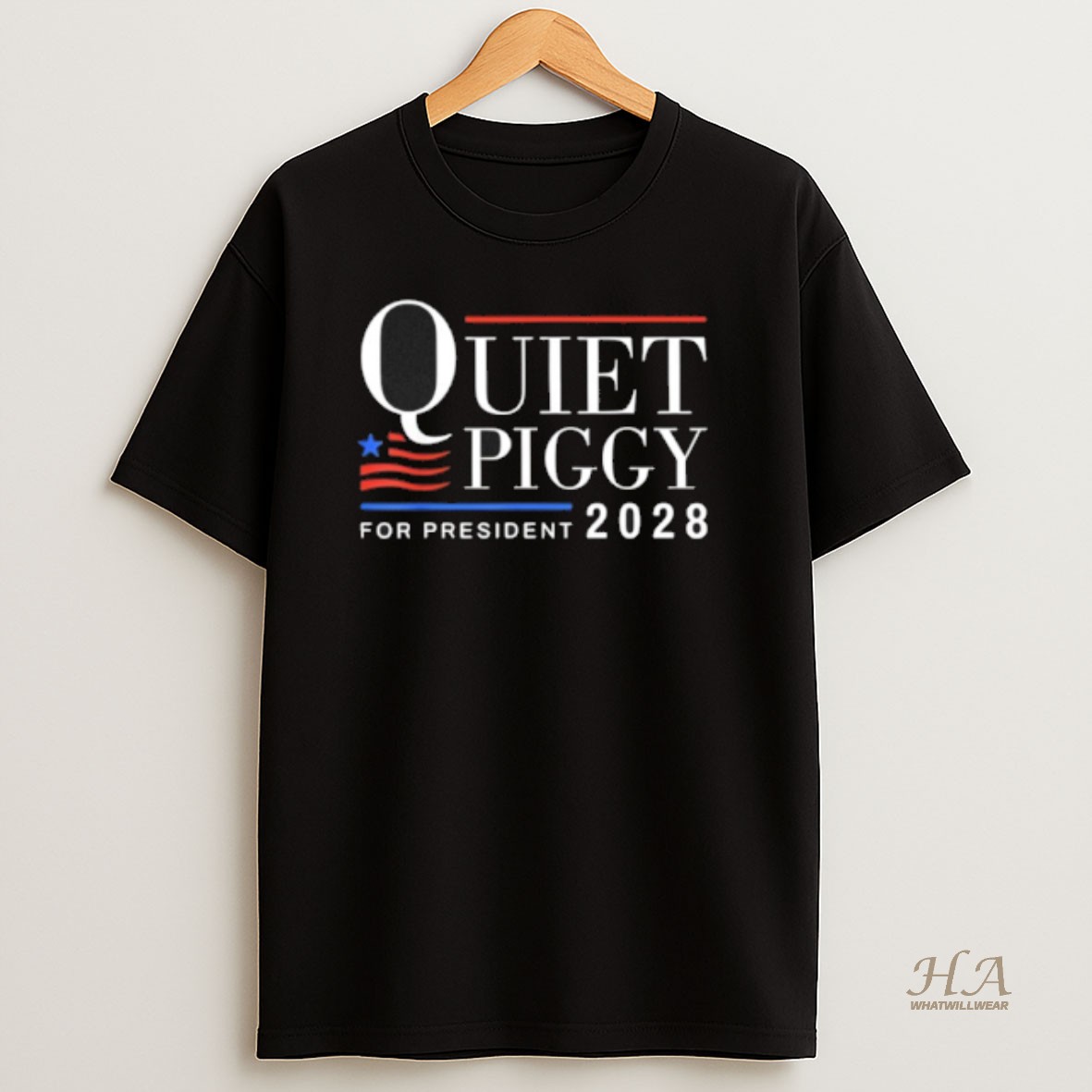 Official Quiet Piggy For President 2028 Trump T Shirt