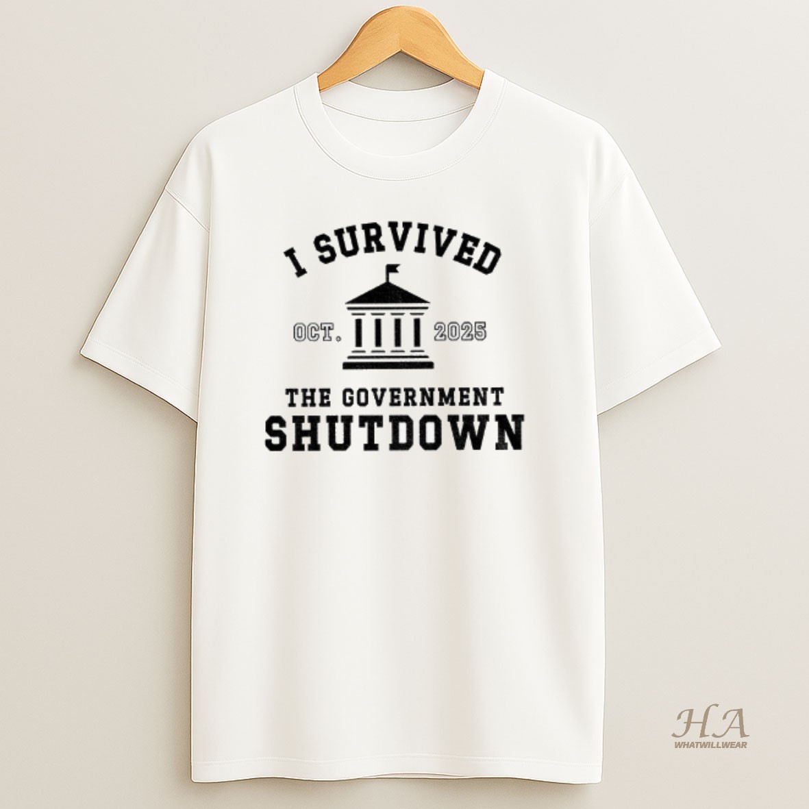 Official Quirky I Survived The Government Shutdown October 2025 T Shirt