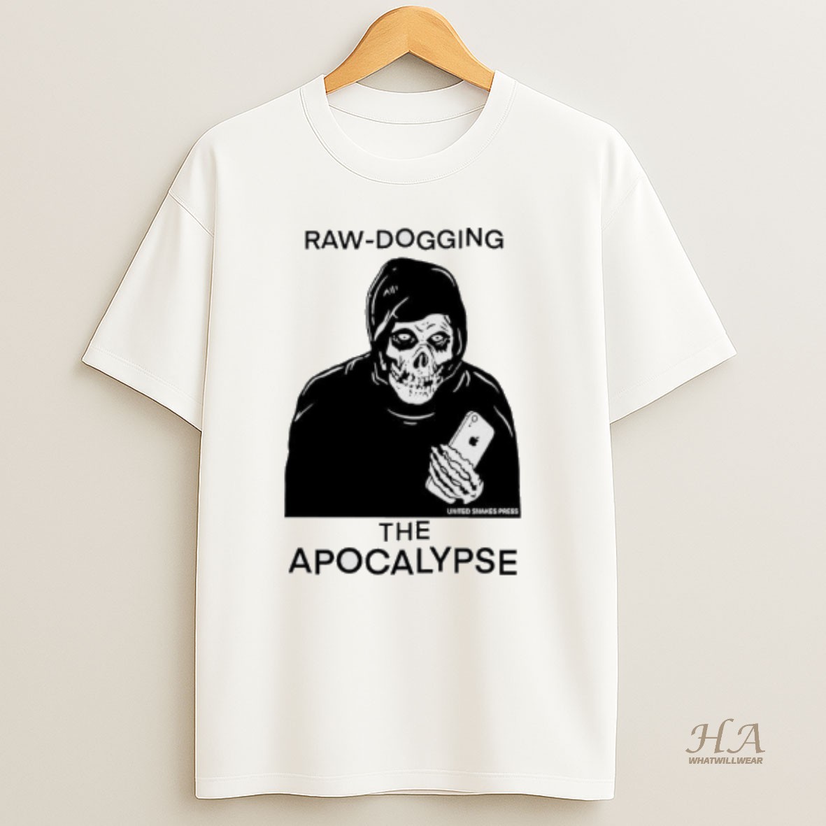 Official Raw Dogging The Apocalypse Skeleton T Shirt