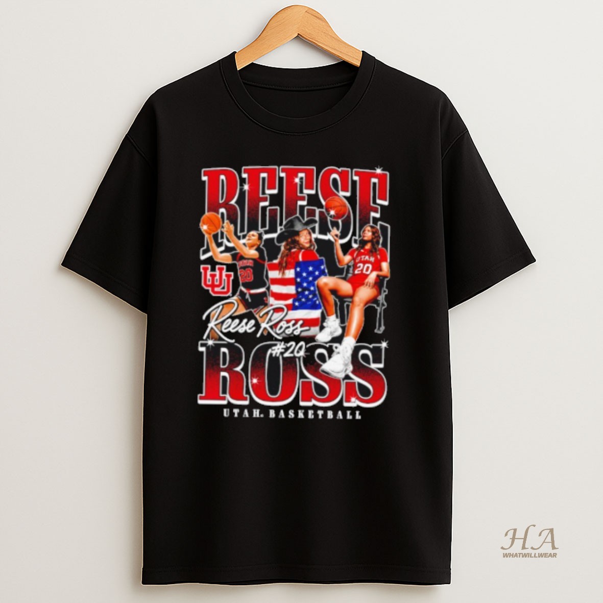 Official Reese Ross Utah Utes Basketball Retro 90s Shirt