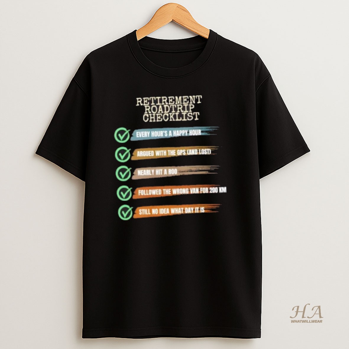 Official Retirement Roadtrip Checklist T Shirt