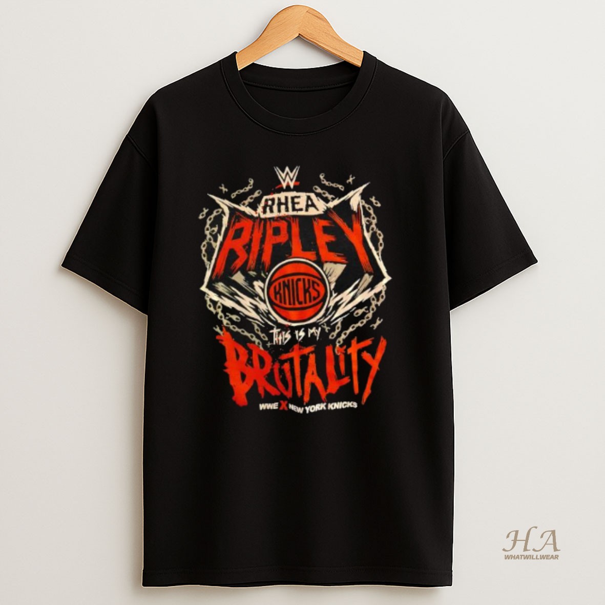 Official Rhea Ripley X New York Knicks Brutality Wwe T Shirt