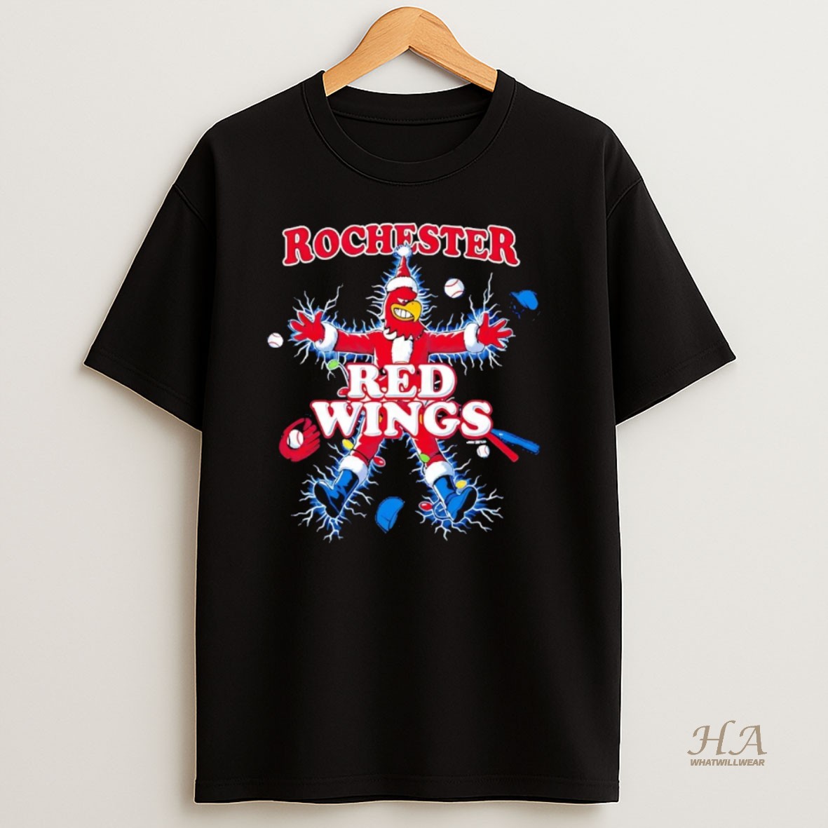 Official Rochester Red Wings Holiday Christmas T Shirt