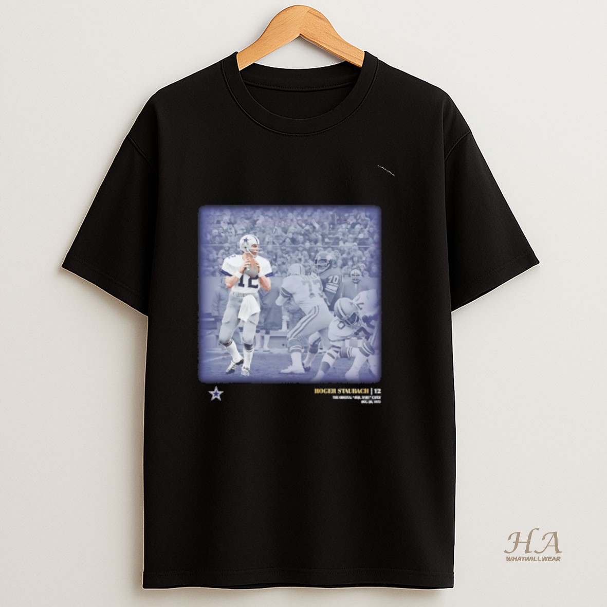 Official Roger Staubach 12 Dallas Cowboys Moments Shirt