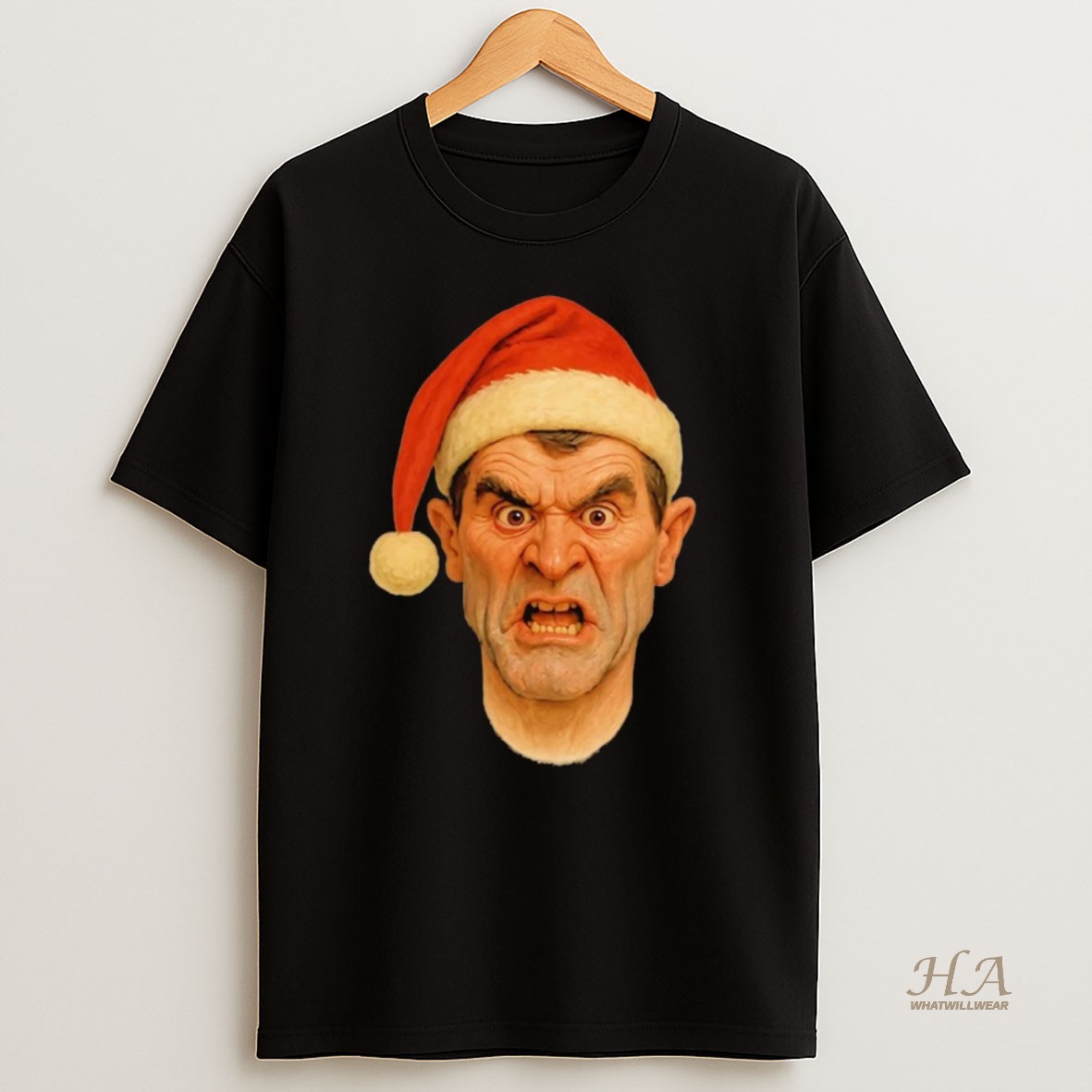 Official Roy Keane Spitting Caricature Christmas T Shirt