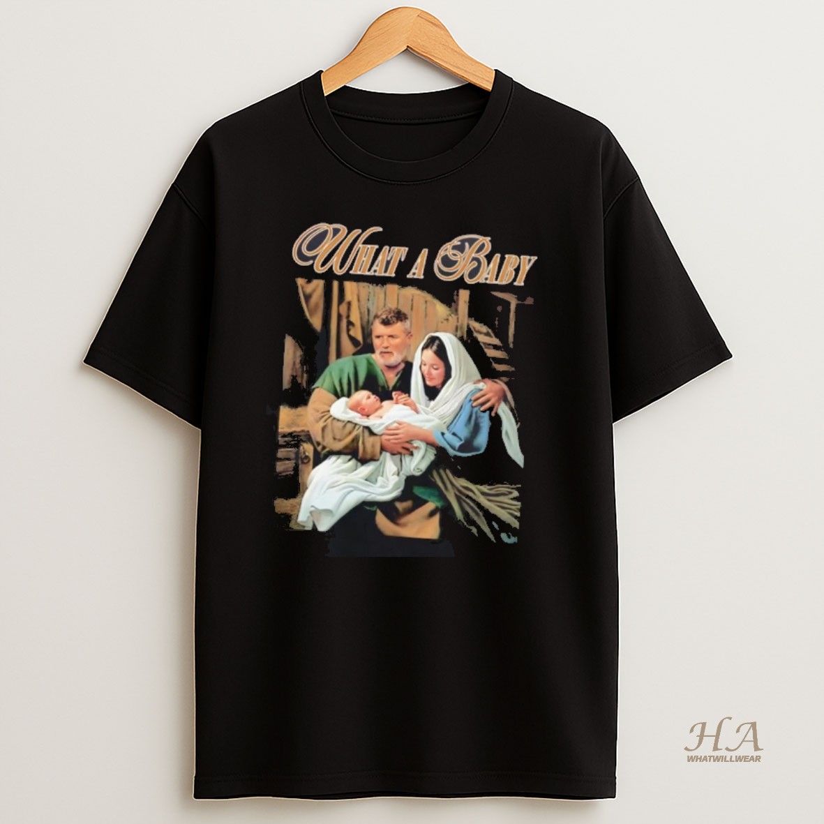 Official Roy Keane What A Baby Christmas T Shirt