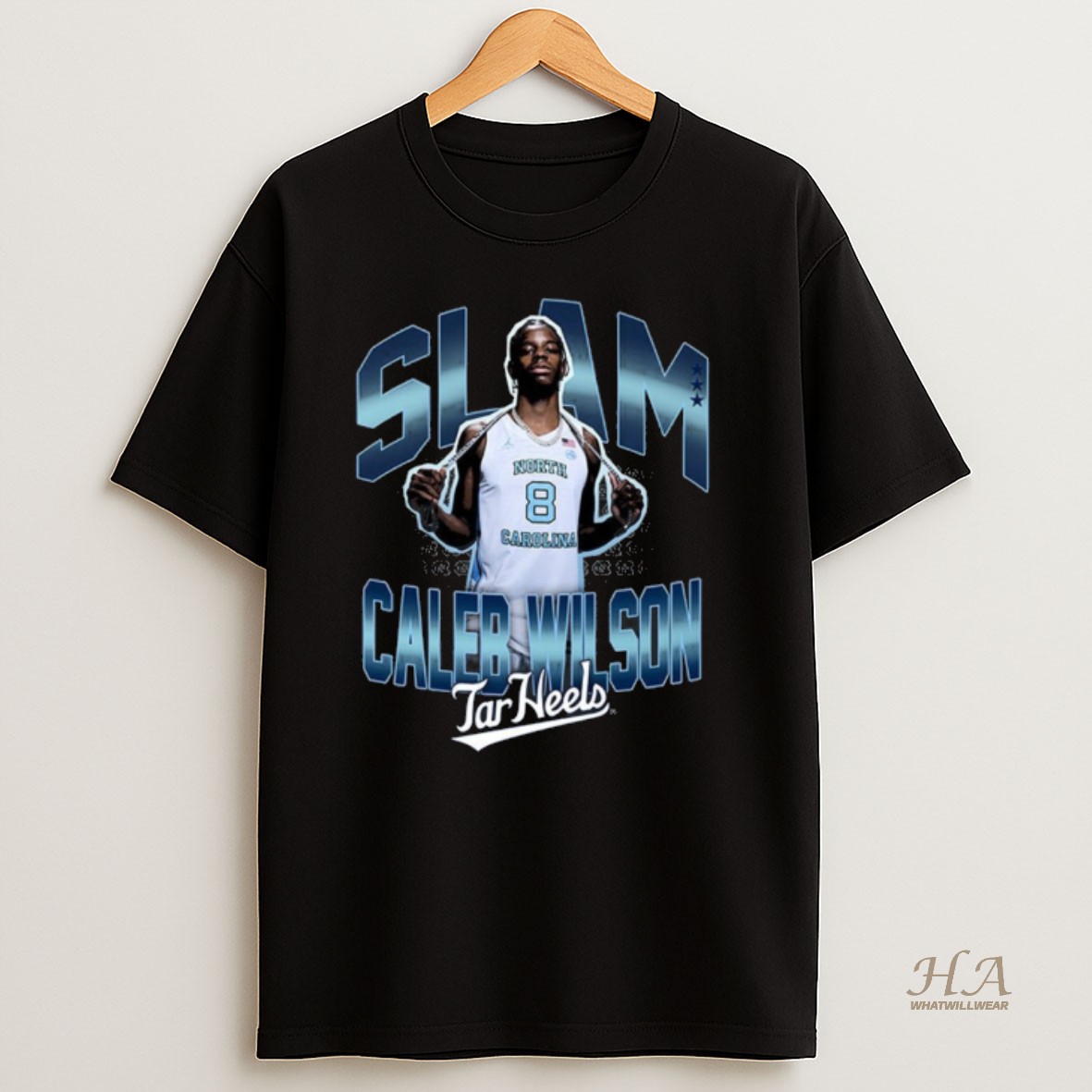 Official Slam Caleb Wilson Remix North Carolina Tar Heels T Shirt