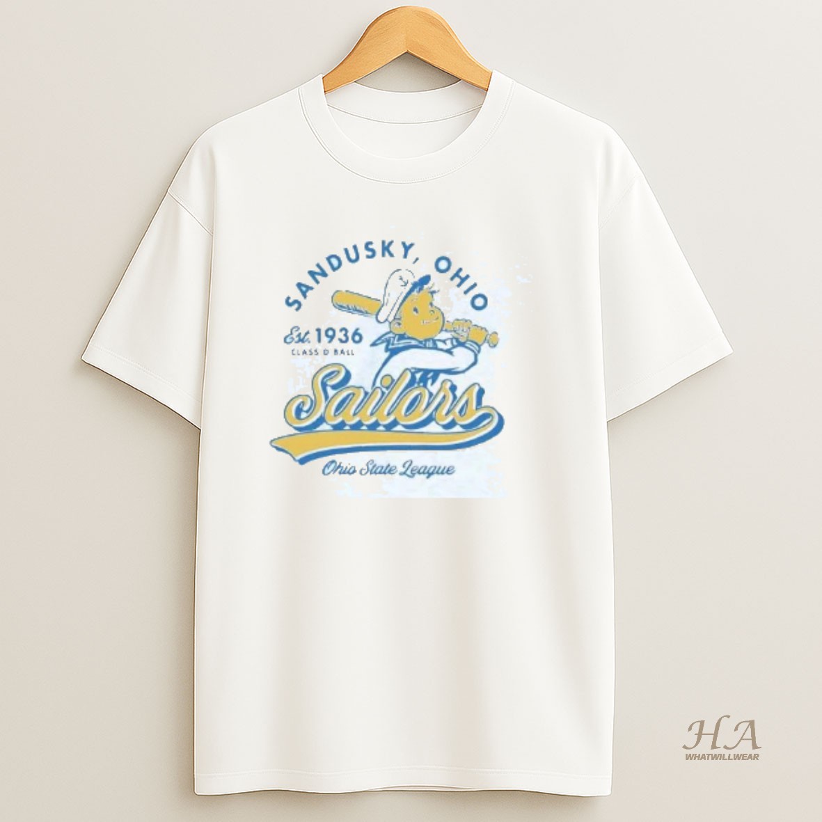 Official Sandusky Sailors Est 1936 Ohio State League T Shirt
