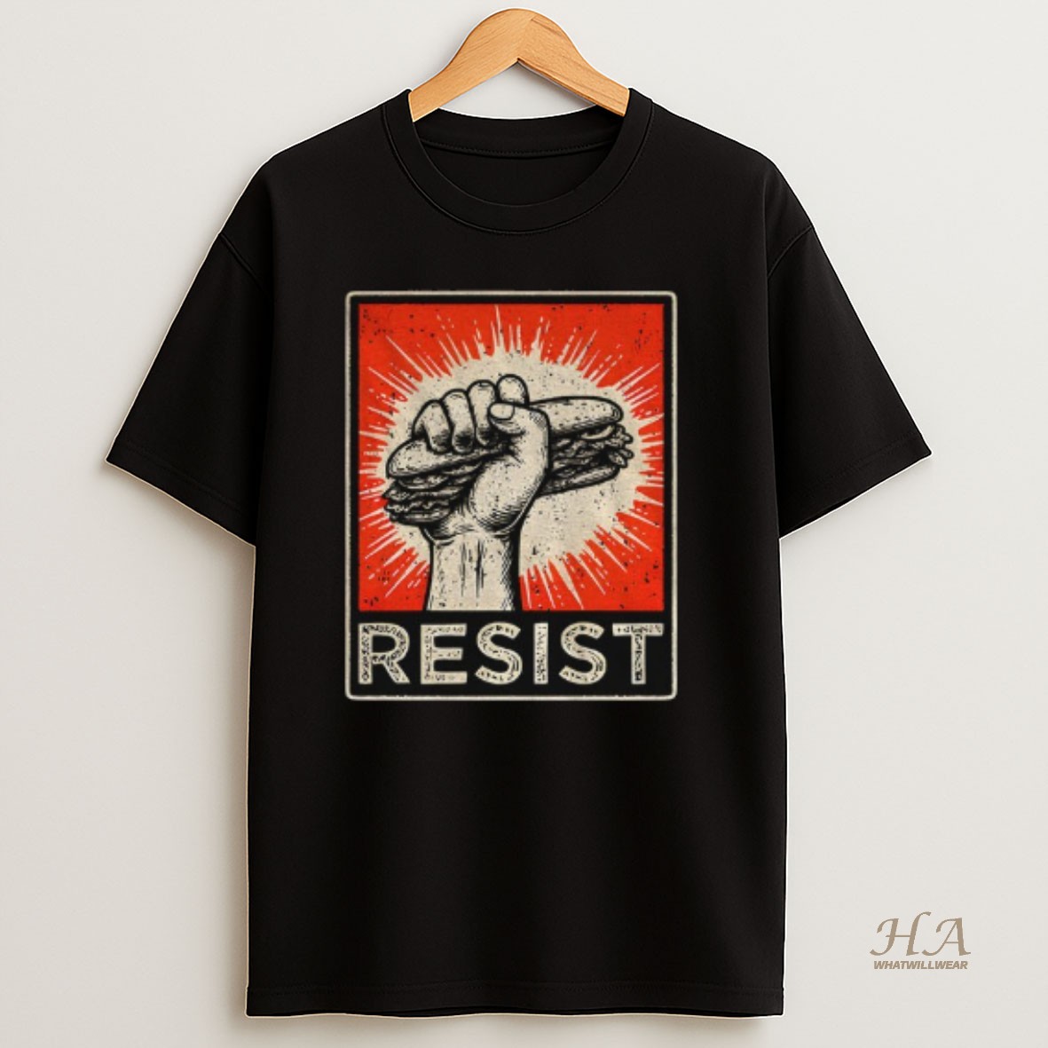 Official Sandwich Guy Resist Revolution Retro Political T Shirt