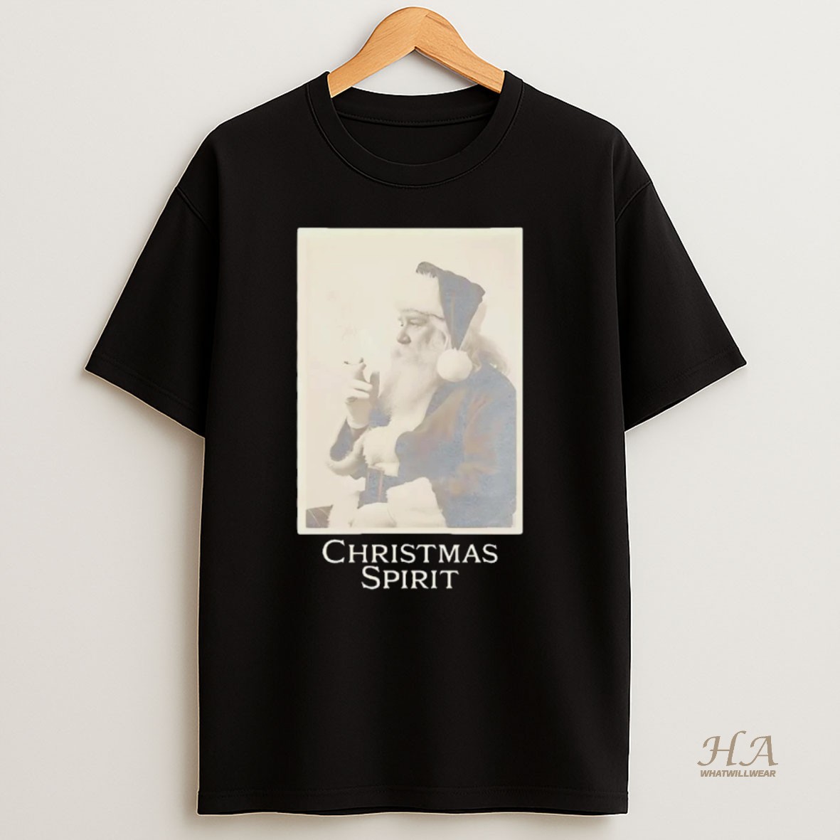 Official Santa Smoking Christmas Spirit T Shirt