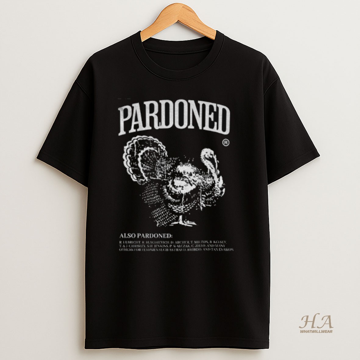 Official Sarcastic Anti Trump Thanksgiving Turkey Pardoned T Shirt