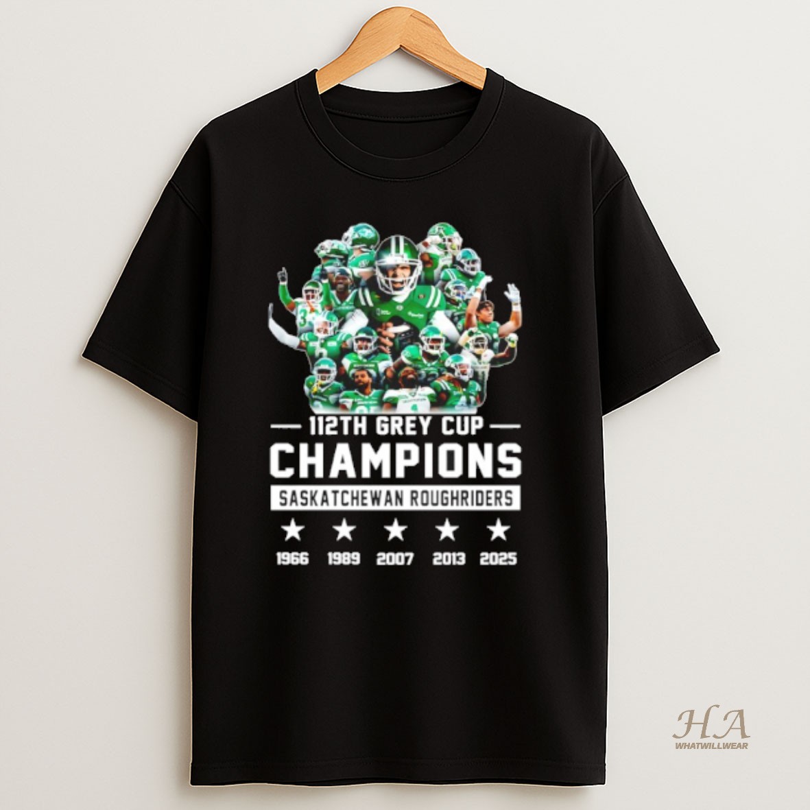 Official Saskatchewan Roughriders 112th Grey Cup Champions 2025 5 Time T Shirt