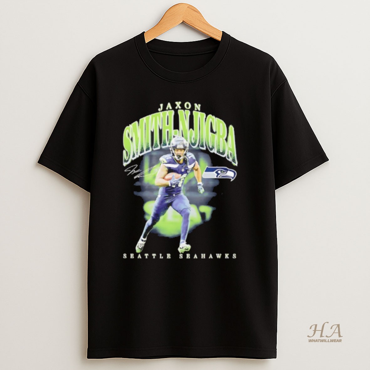 Official Seattle Seahawks Jaxon Smith Njigba Player Signature Vintage T Shirt