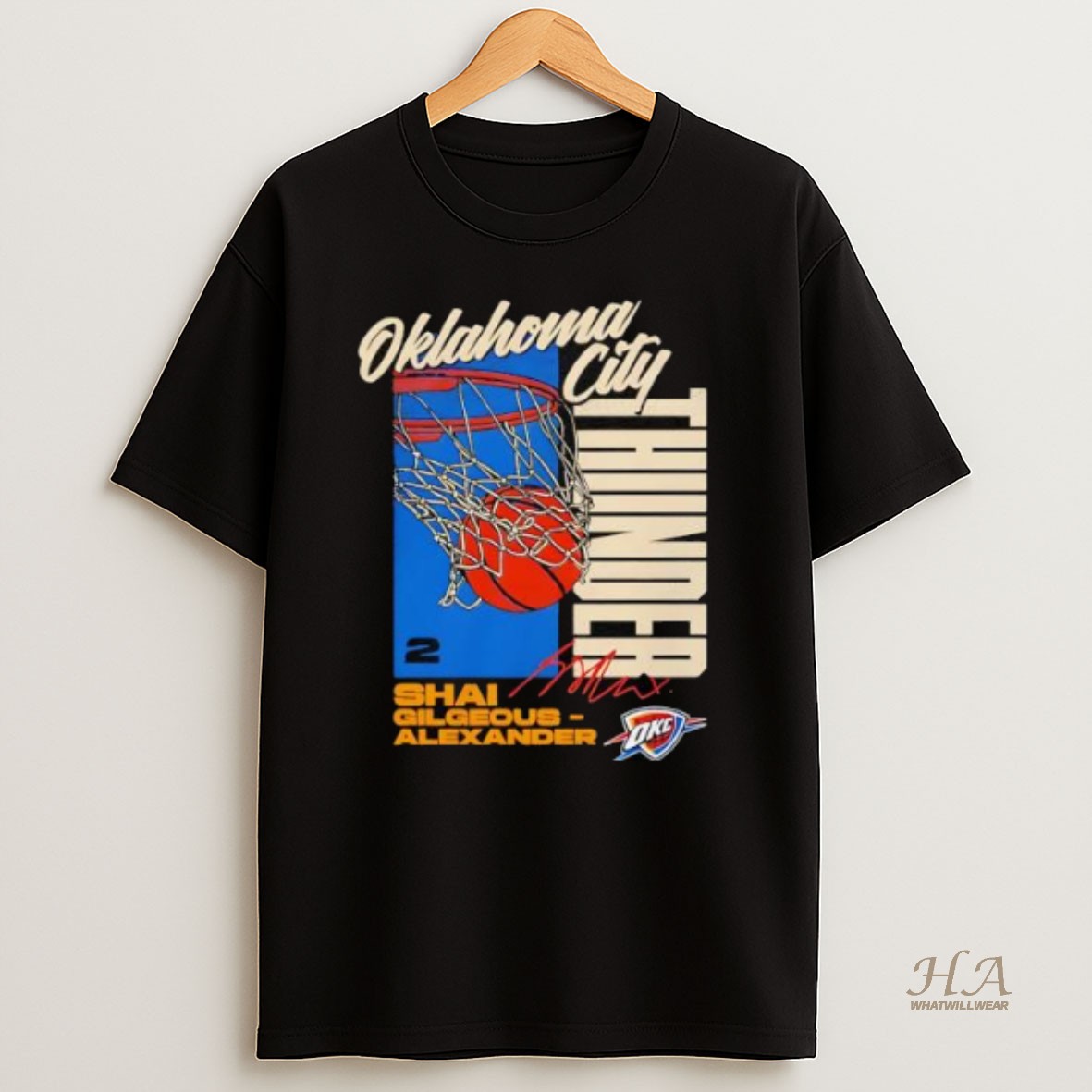 Official Shai Gilgeous Alexander Oklahoma City Thunder All Net Signature T Shirt