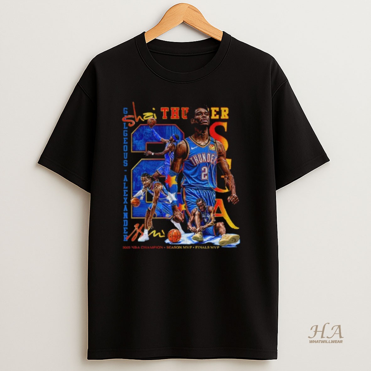 Official Shai Gilgeous Alexander Oklahoma City Thunder Nba Champion Season Mvp Finals Mvp Basketball Graphic T Shirt