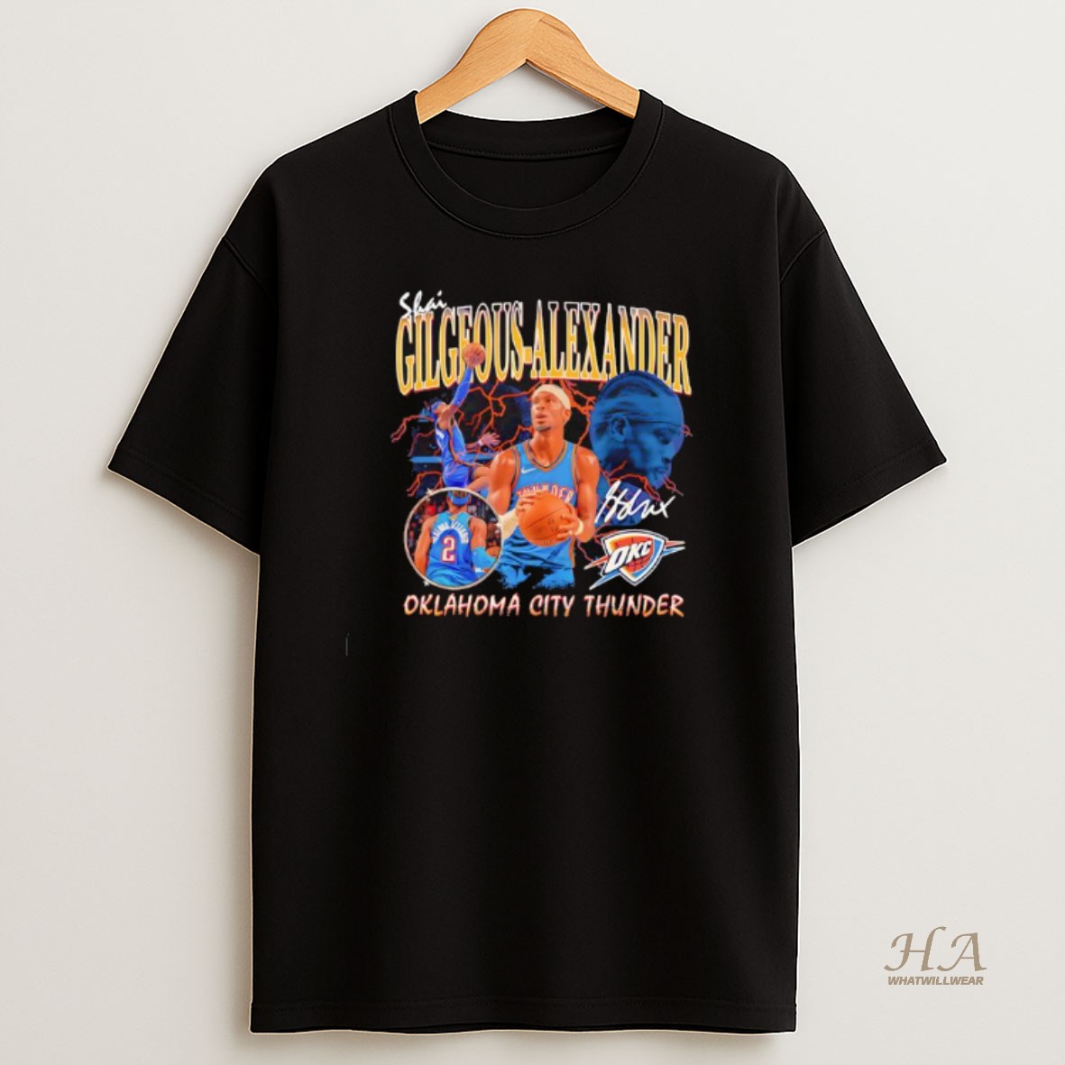 Official Shai Gilgeous Alexander Oklahoma City Thunder Player Signature T Shirt
