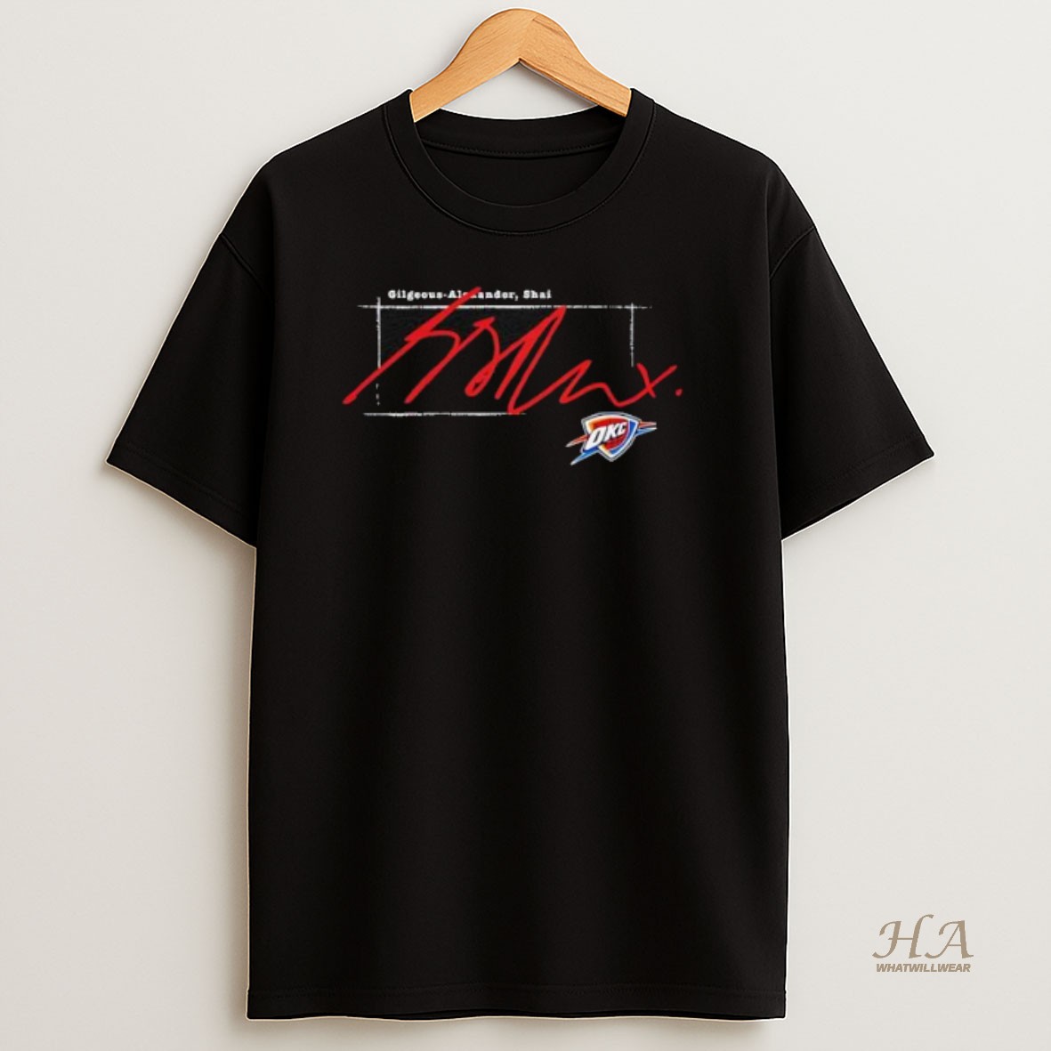 Official Shai Gilgeous Alexander Oklahoma City Thunder Signature Style T Shirt