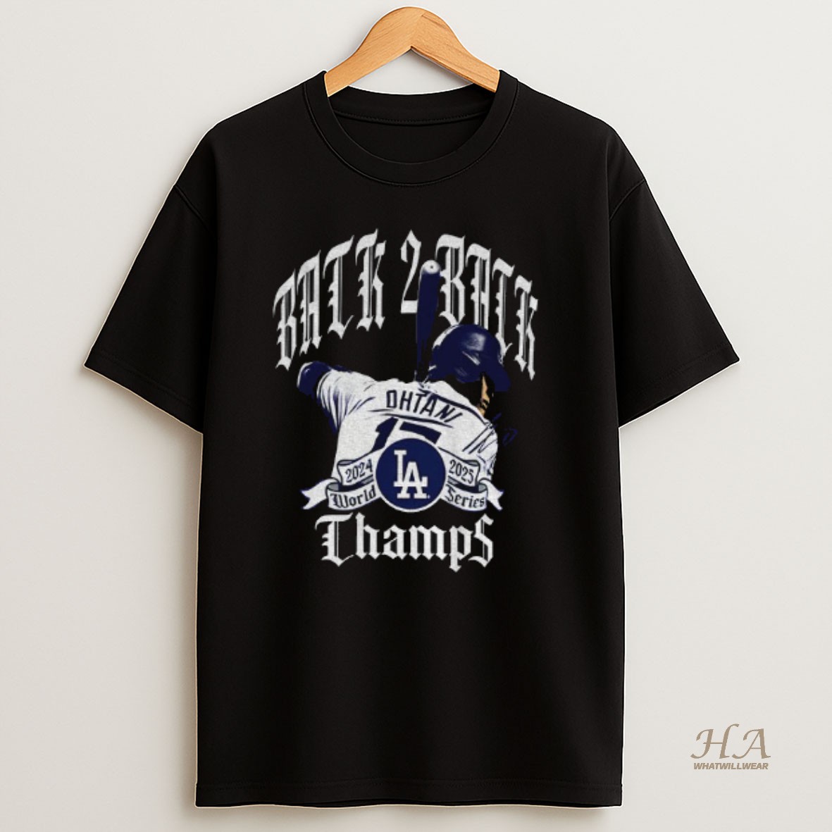 Official Shohei Ohtani Los Angeles Dodgers New Era Back To Back World Series Champions T Shirt