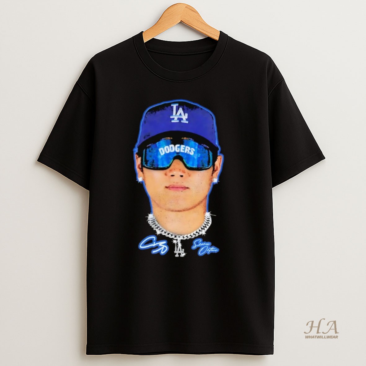 Official Shohei Ohtani Big Face Los Angeles Dodgers T Shirt