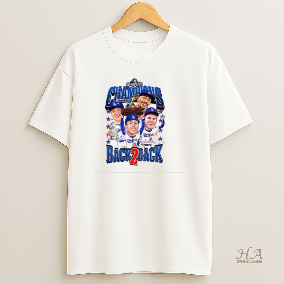Official Shohei Ohtani Big Four Los Angeles Dodgers World Series Champions Back To Back Cartoon 2025 T Shirt