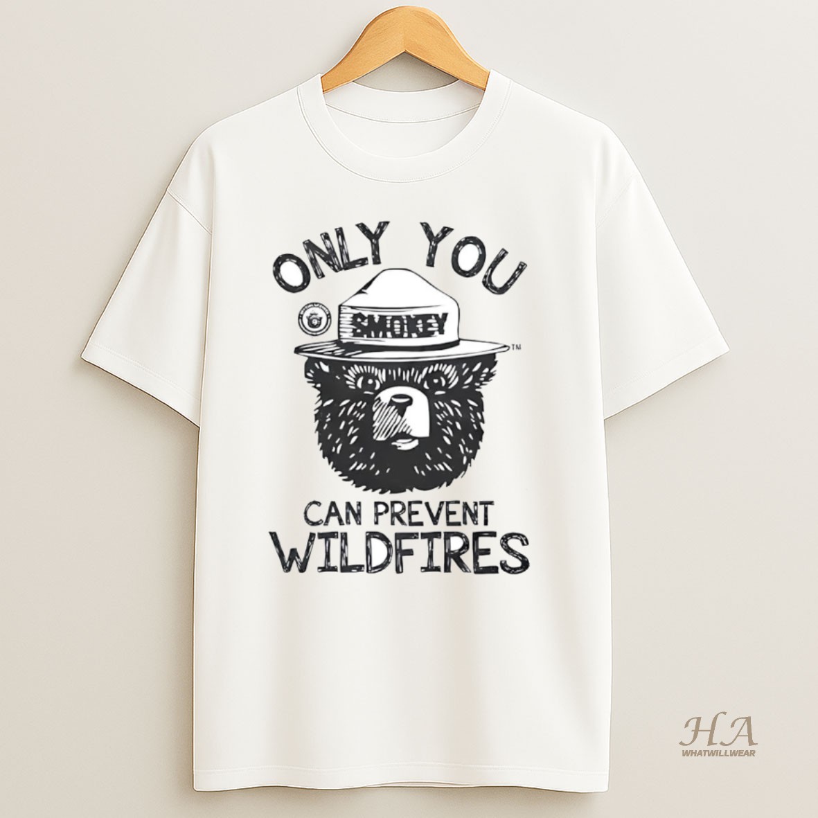 Official Smokey Bear Only You Can Prevent Wildfires T Shirt