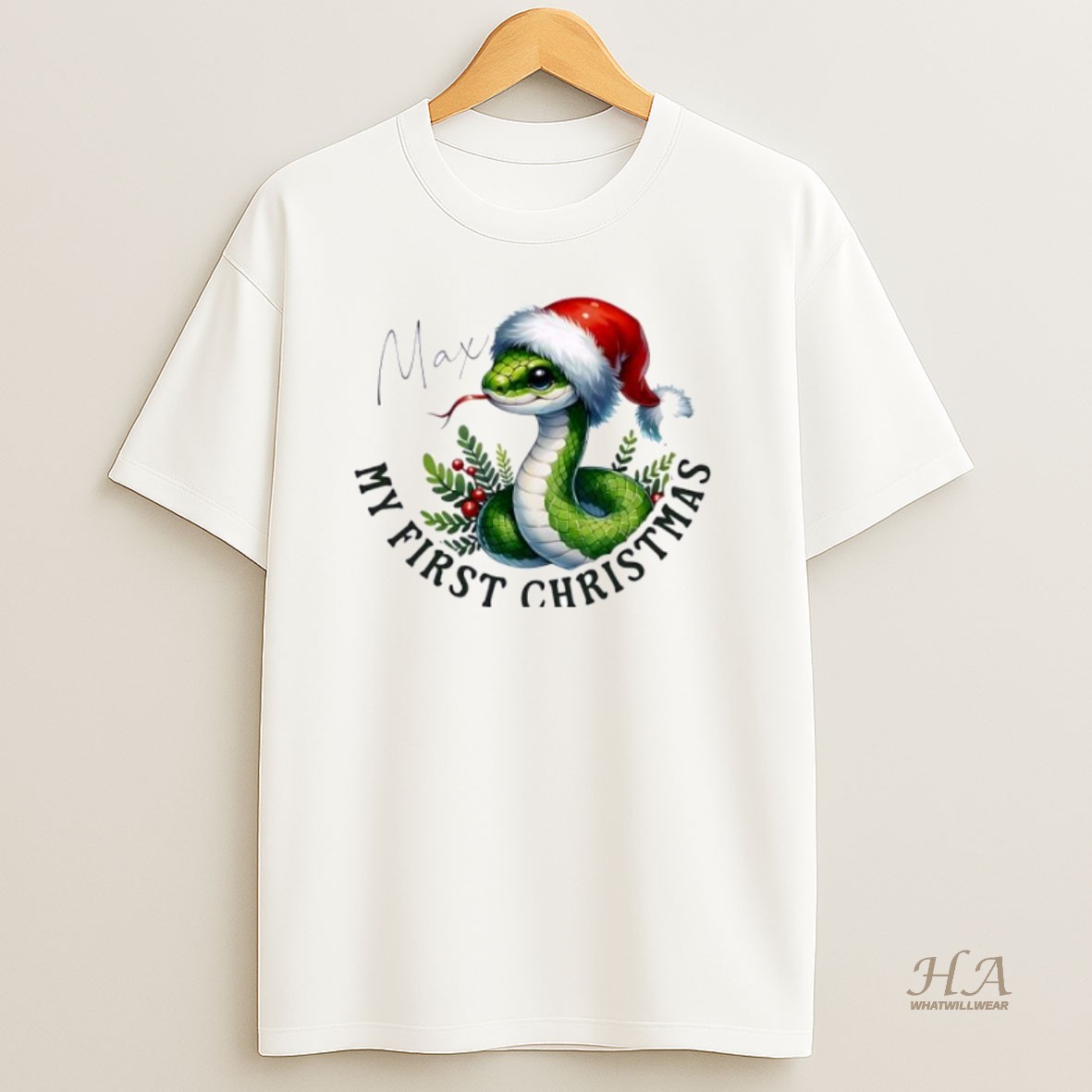 Official Snake Xmas Babys First Christmas Personalized Ornaments White T Shirt