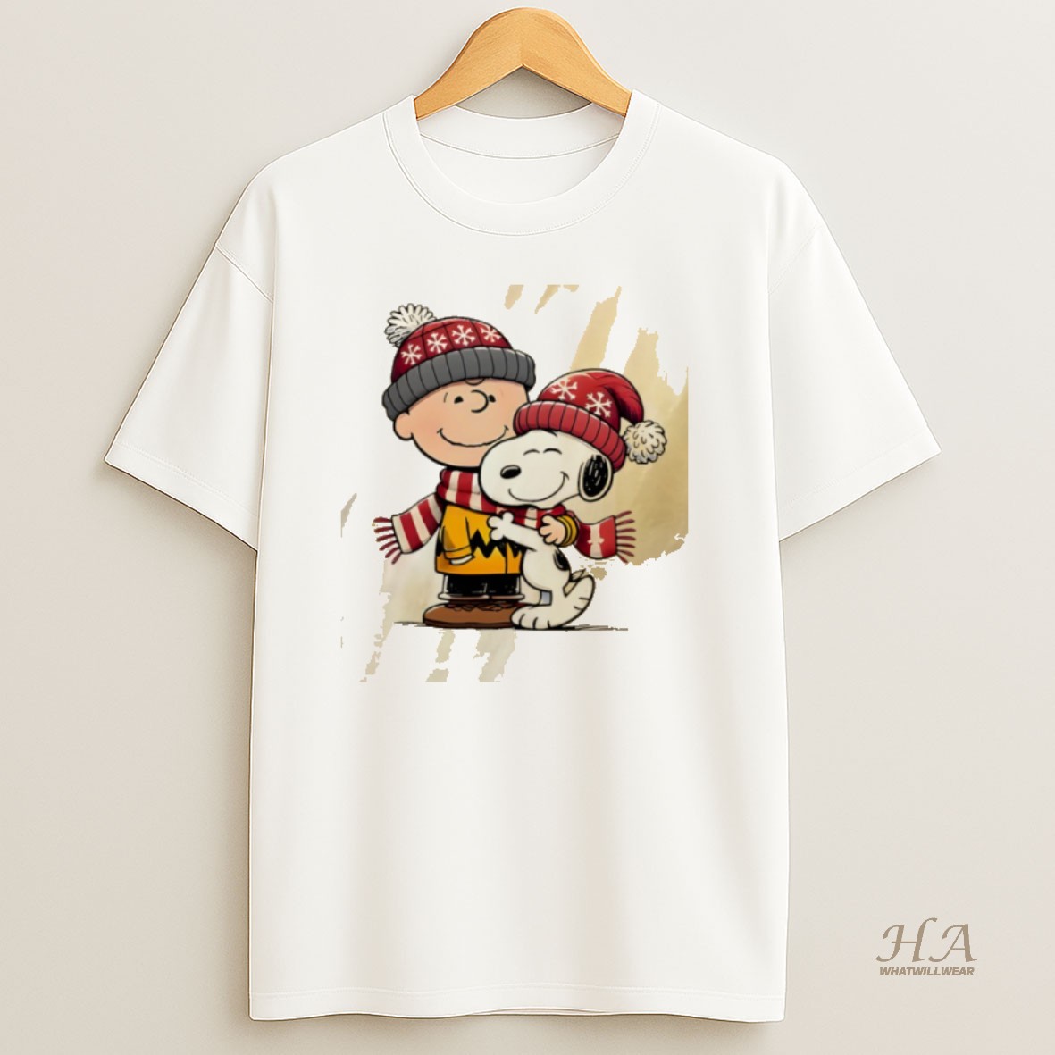 Official Snoopy And Charlie Brown Hug Christmas Season T Shirt