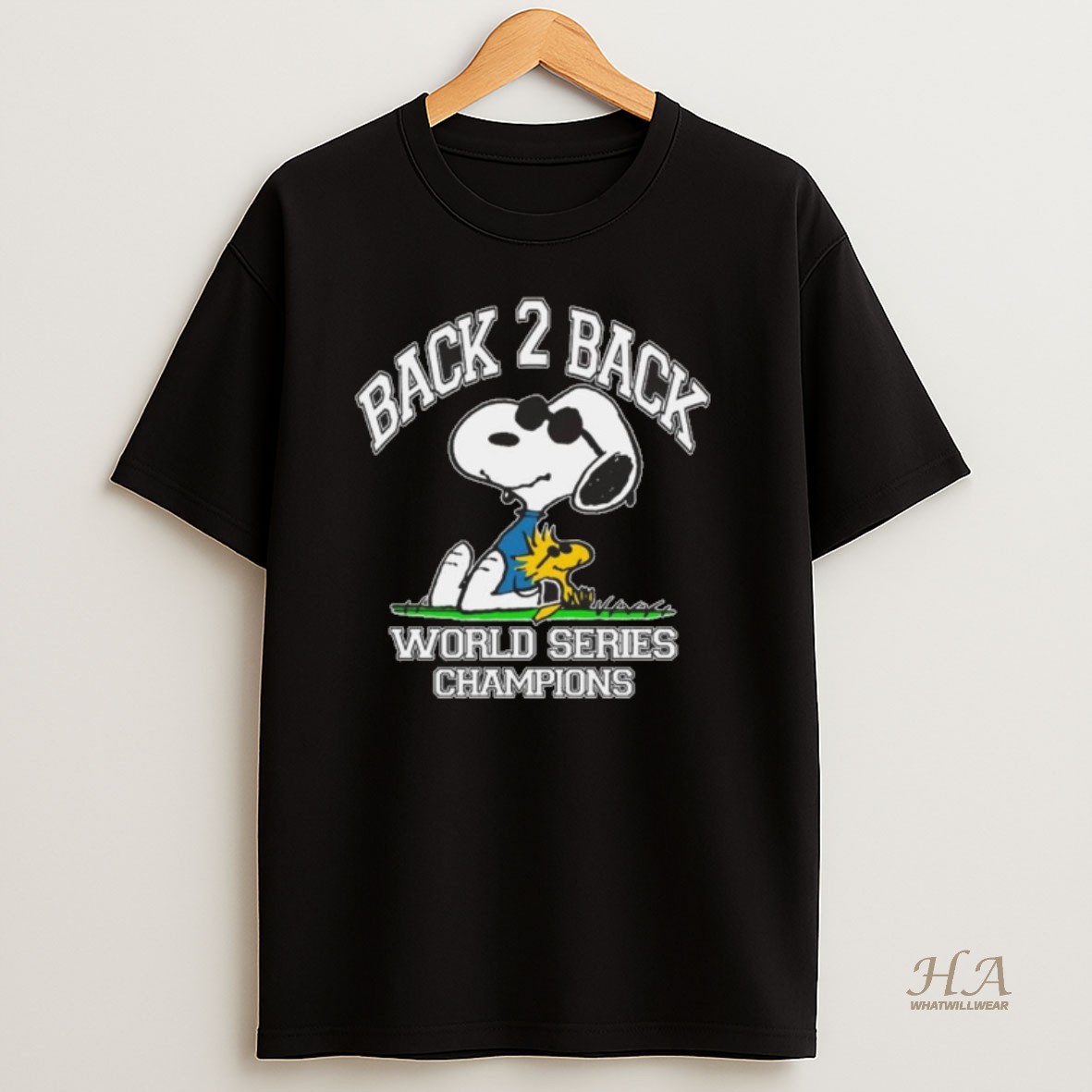 Official Snoopy And Woodstock X Los Angeles Dodgers Back 2 Back World Series Champions 2025 Shirt